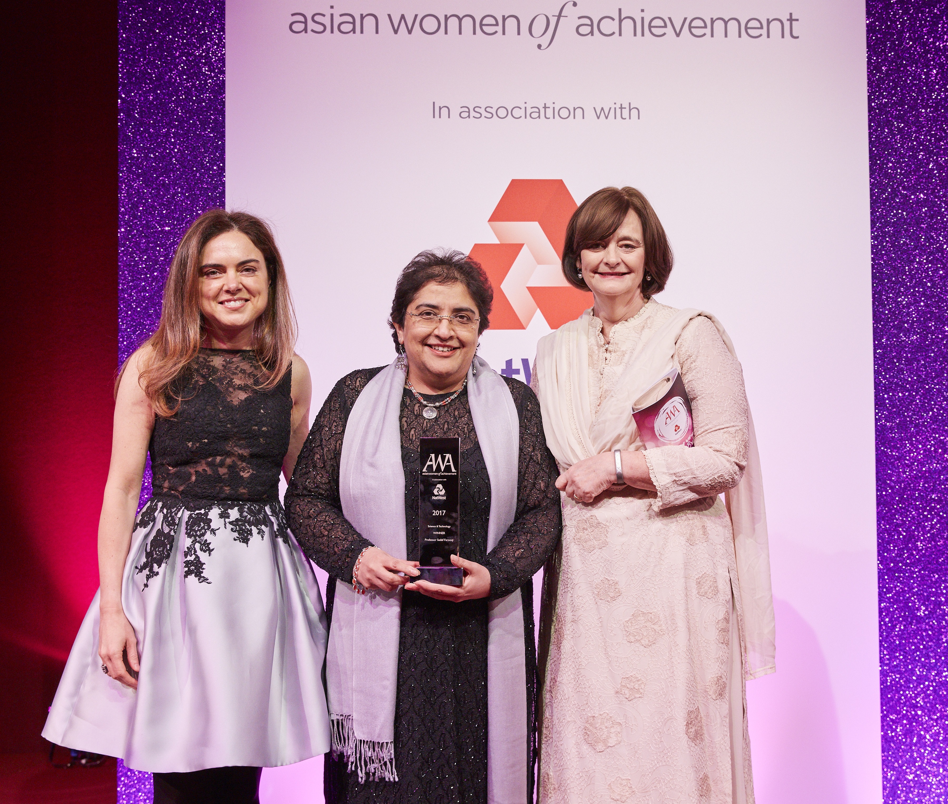 The very first winner of the AWA Science & Technology Award – Professor Sadaf Farooqi